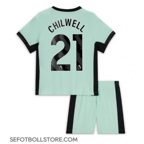 Chelsea Ben Chilwell #21 Replika babykläder Tredjeställ Barn 2023-24 Kortärmad (+ korta byxor)